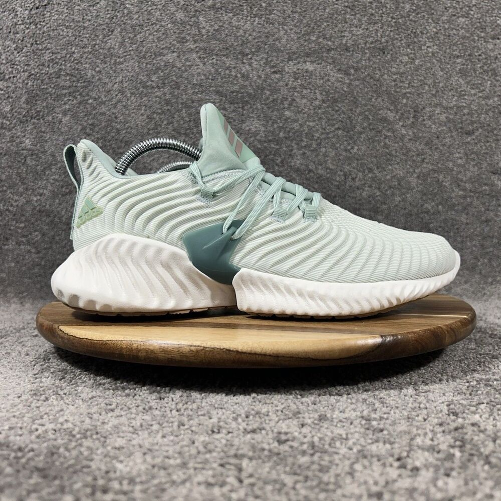 Adidas Alphabounce Instinct D96678 Women’s Size 9.5 Green Running Shoes Used